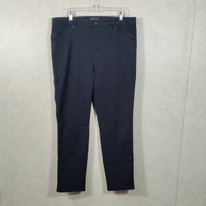 03129 Susan Graver black straight leg jeans 18W